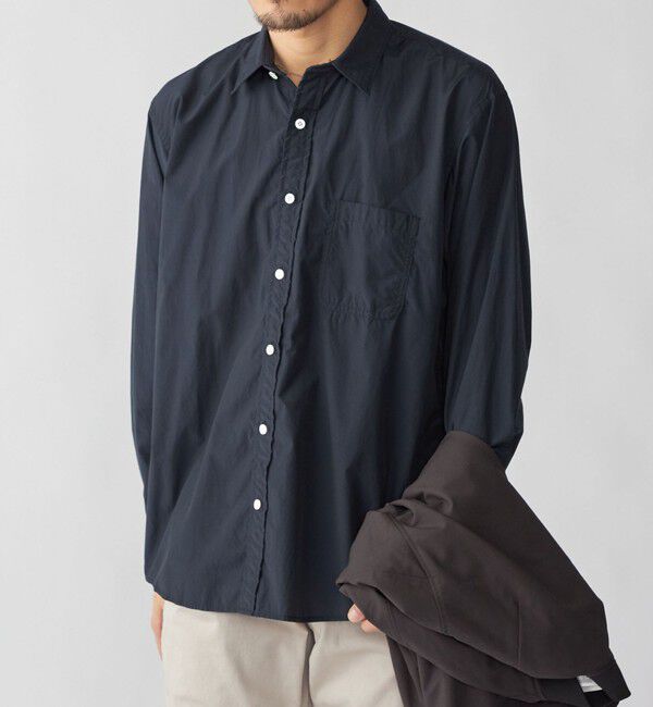 SHIPS「SHIPS: FAbRICA ロングスリーブ レギュラーカラー シャツ」|シャツ・ブラウス|コバルトブルー