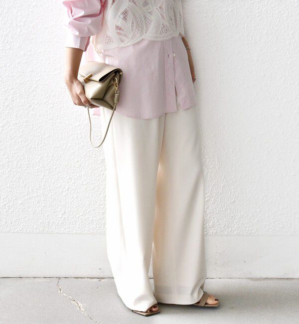 SHIPS for women「〈手洗い可能〉梳毛調ポケット デザイン ストレッチ ドロスト パンツ」|その他|