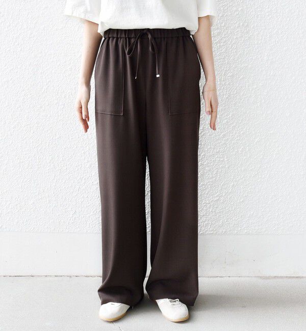 SHIPS for women「〈手洗い可能〉梳毛調ポケット デザイン ストレッチ ドロスト パンツ」|その他|