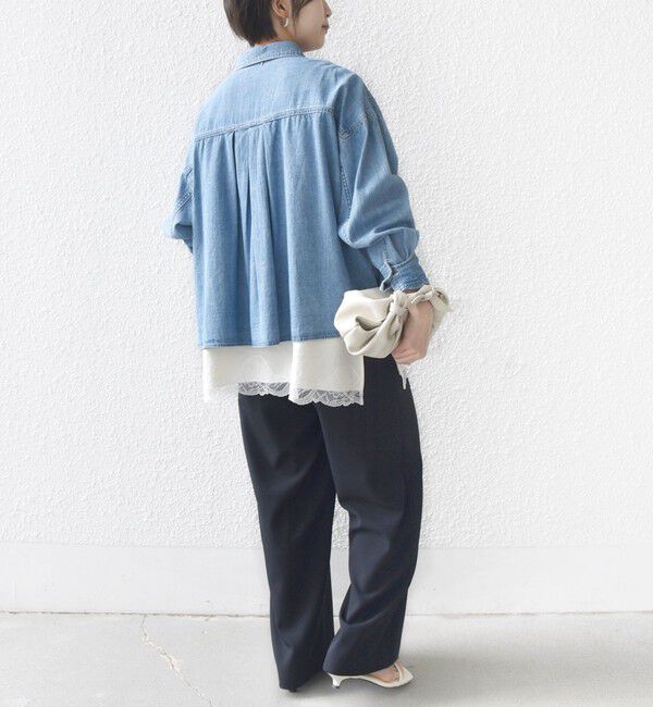 SHIPS for women「〈手洗い可能〉梳毛調ポケット デザイン ストレッチ ドロスト パンツ」|その他|