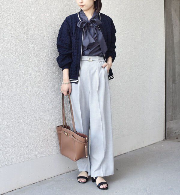 SHIPS Colors 「SHIPS Colors:〈手洗い可能〉ドライ メランジ ベルテッド パンツ（セットアップ対応可能）」|その他|