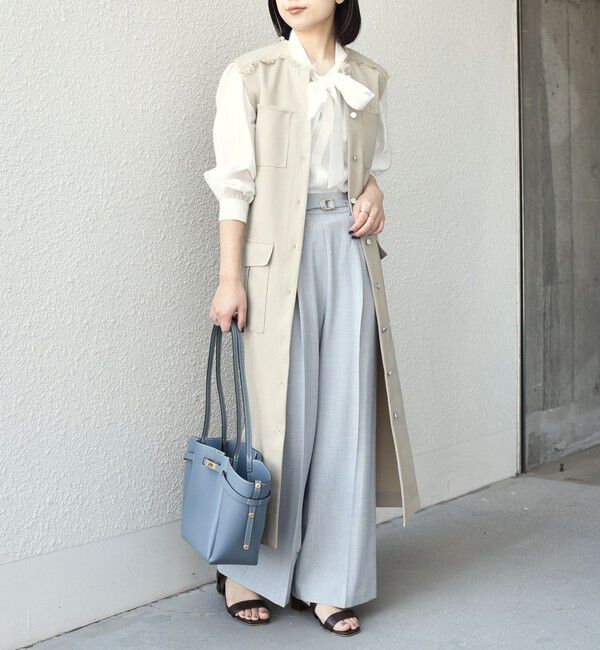 SHIPS Colors 「SHIPS Colors:〈手洗い可能〉ドライ メランジ ベルテッド パンツ（セットアップ対応可能）」|その他|