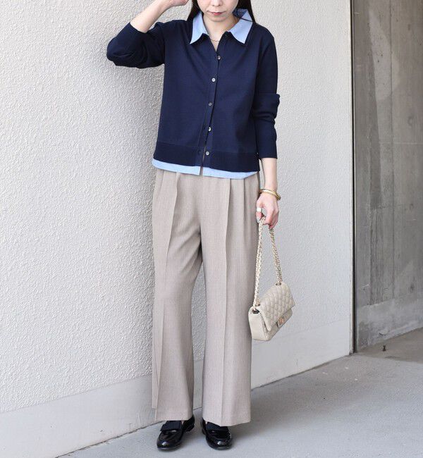 SHIPS Colors 「SHIPS Colors:〈手洗い可能〉ドライ メランジ ベルテッド パンツ（セットアップ対応可能）」|その他|