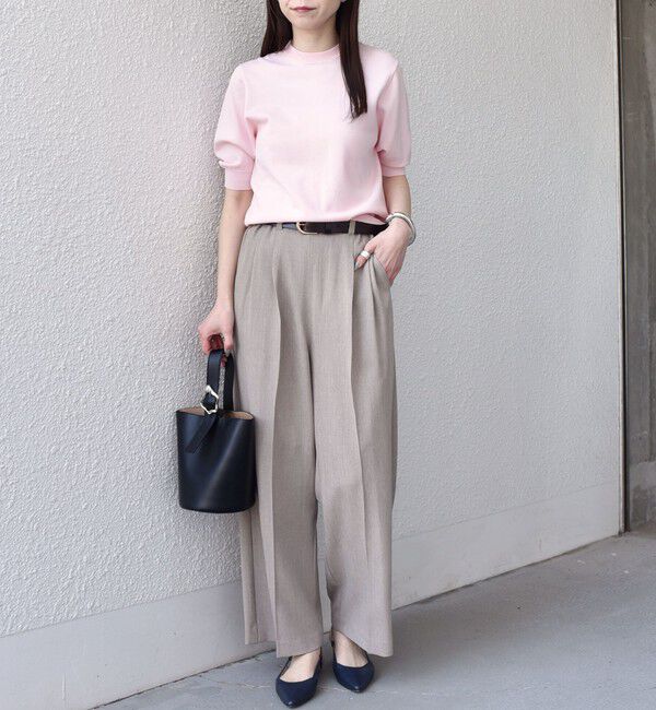 SHIPS Colors 「SHIPS Colors:〈手洗い可能〉ドライ メランジ ベルテッド パンツ（セットアップ対応可能）」|その他|