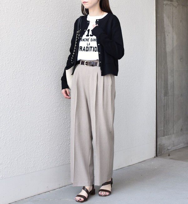 SHIPS Colors 「SHIPS Colors:〈手洗い可能〉ドライ メランジ ベルテッド パンツ（セットアップ対応可能）」|その他|