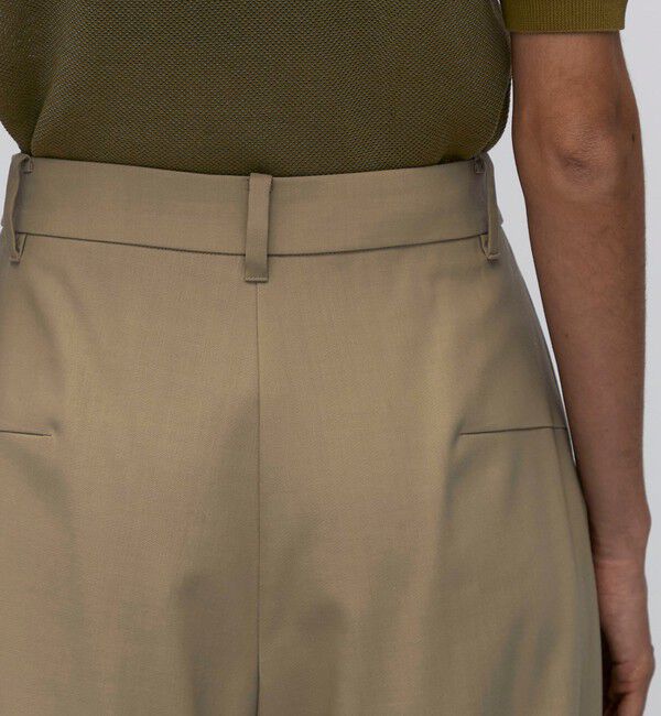 BACCA「ウールドスキン ワイドタックパンツ」|スラックス|