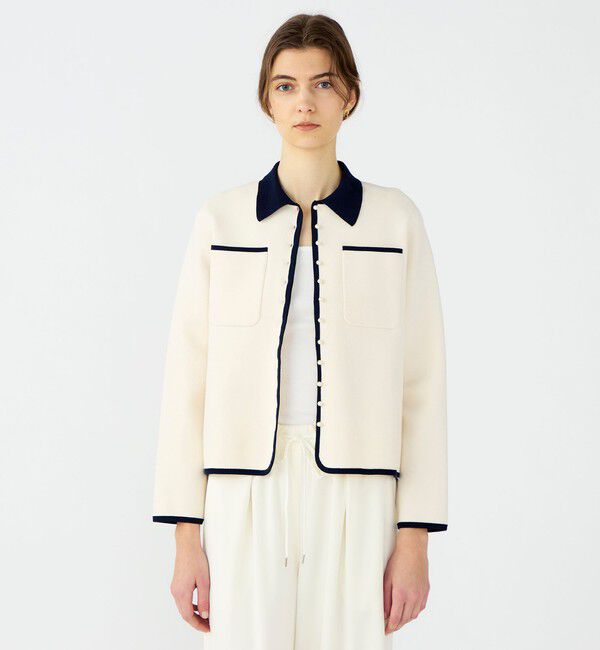 Ballsey「パールコンビ シャツカーディガン」|ニット・セーター|