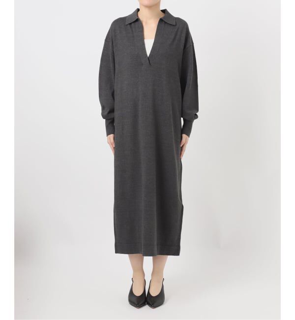 SLOBE IENA「スキッパーニットワンピース」|ワンピース|