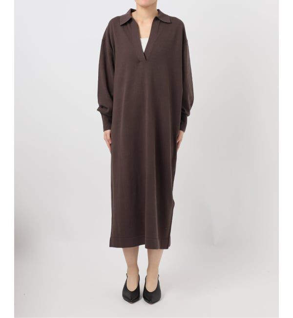 SLOBE IENA「スキッパーニットワンピース」|ワンピース|