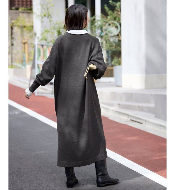 SLOBE IENA「スキッパーニットワンピース」|ワンピース|