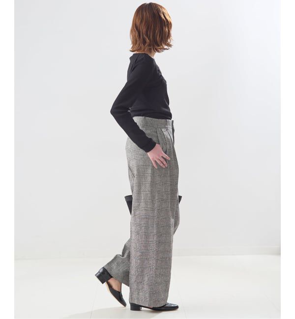journal standard L'essage「【金子綾さん着用】ツイードグレンチェックパンツ」|スラックス|