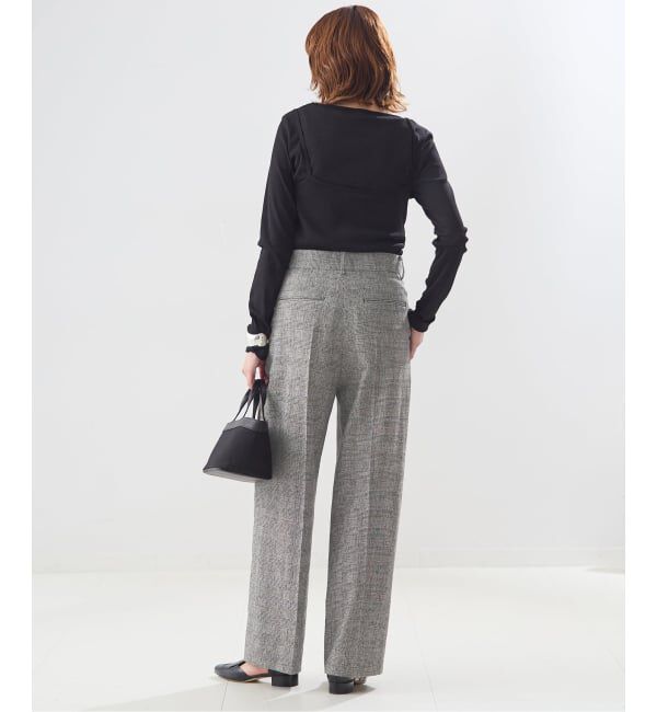 journal standard L'essage「【金子綾さん着用】ツイードグレンチェックパンツ」|スラックス|