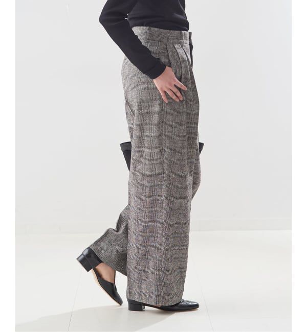 journal standard L'essage「【金子綾さん着用】ツイードグレンチェックパンツ」|スラックス|