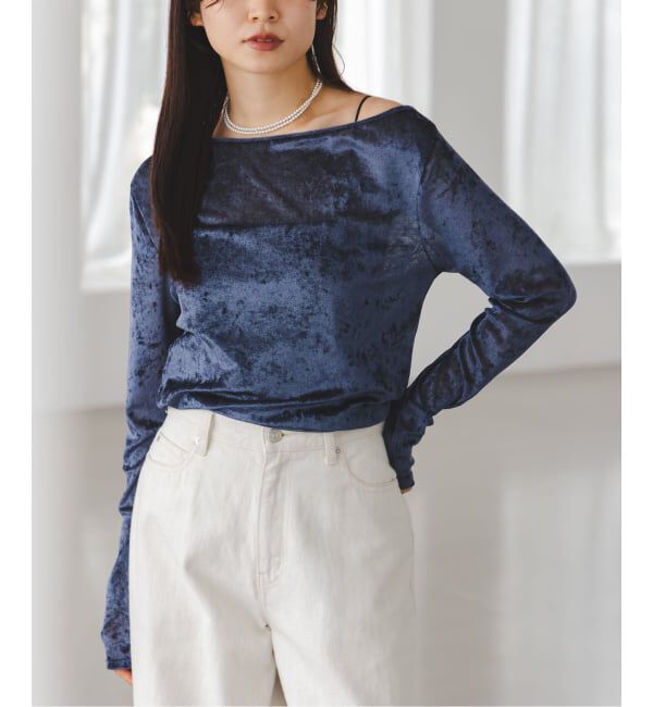 NOBLE「N.Jam/エヌジャム メッシュベロアTOP」|Tシャツ・カットソー|