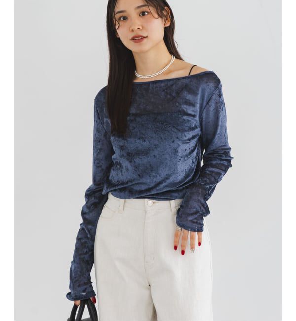 NOBLE「N.Jam/エヌジャム メッシュベロアTOP」|Tシャツ・カットソー|