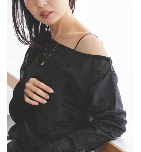 NOBLE「N.Jam/エヌジャム メッシュベロアTOP」|Tシャツ・カットソー|