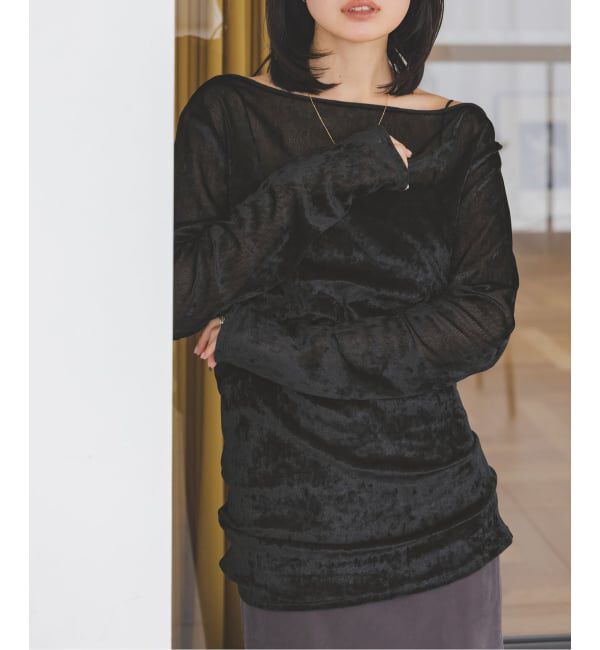 NOBLE「N.Jam/エヌジャム メッシュベロアTOP」|Tシャツ・カットソー|