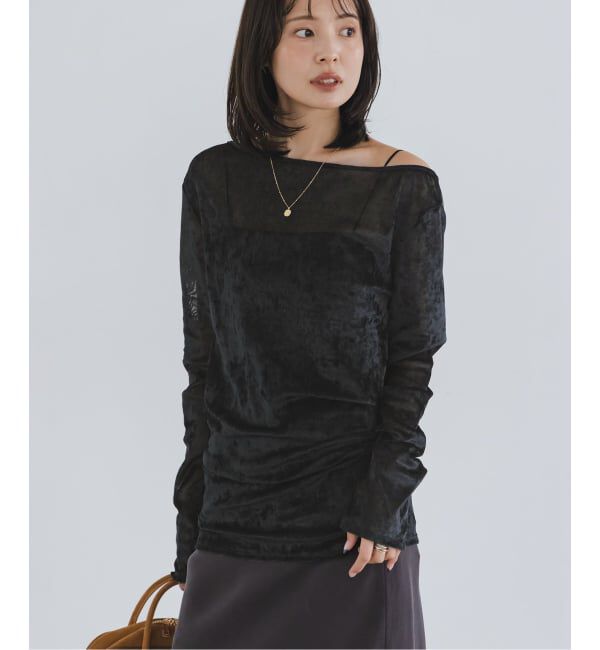 NOBLE「N.Jam/エヌジャム メッシュベロアTOP」|Tシャツ・カットソー|