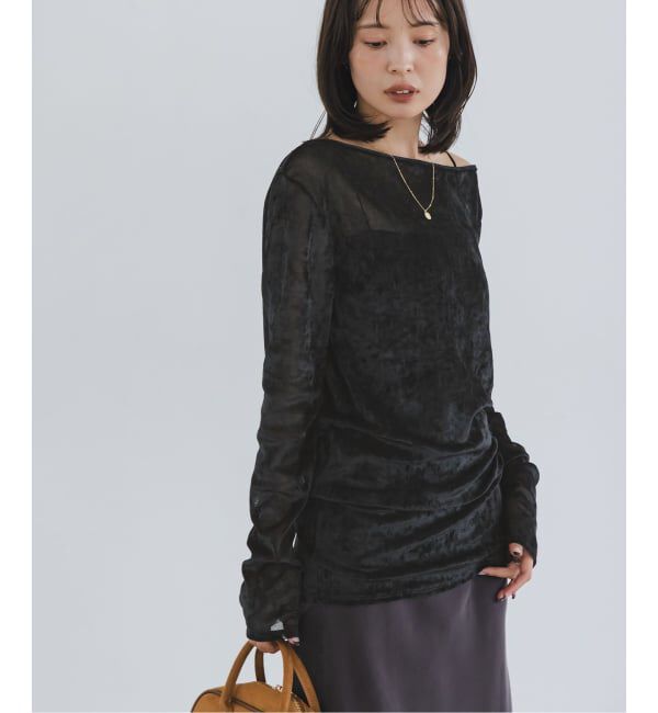 NOBLE「N.Jam/エヌジャム メッシュベロアTOP」|Tシャツ・カットソー|