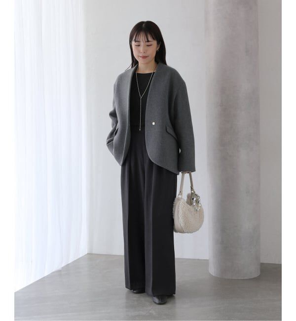  「ウーリーカルゼワイドパンツ」|スラックス|