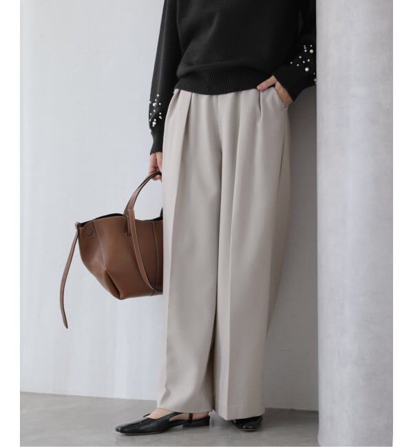  「ウーリーカルゼワイドパンツ」|スラックス|