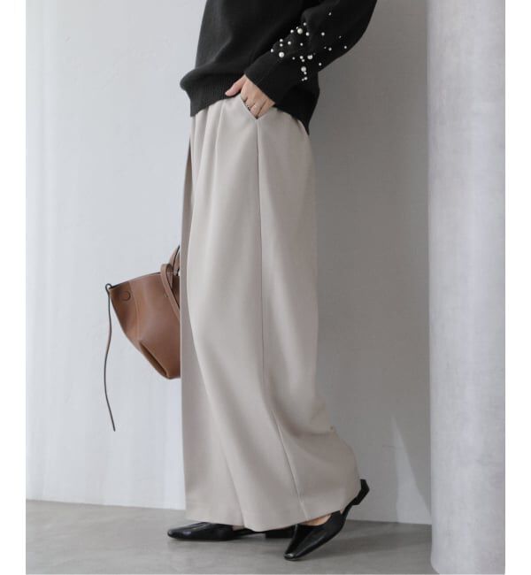  「ウーリーカルゼワイドパンツ」|スラックス|