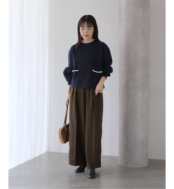  「ウーリーカルゼワイドパンツ」|スラックス|