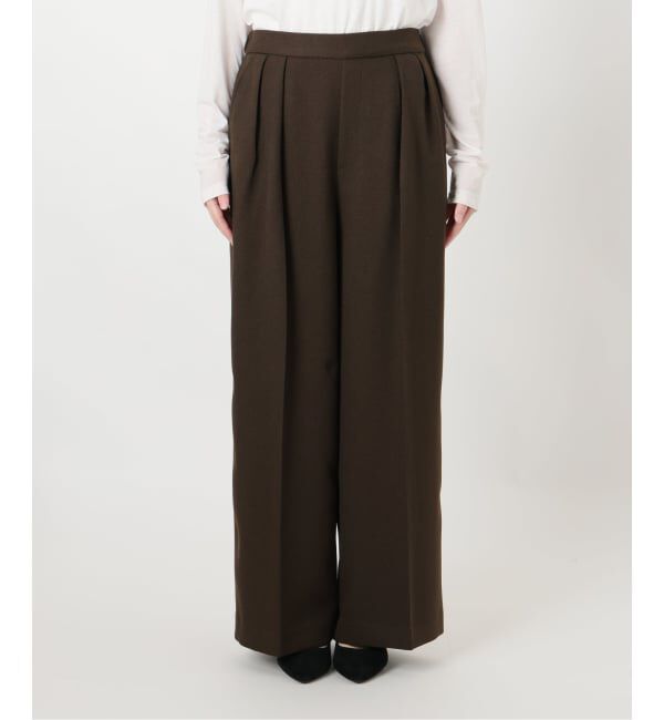  「ウーリーカルゼワイドパンツ」|スラックス|