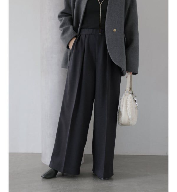  「ウーリーカルゼワイドパンツ」|スラックス|