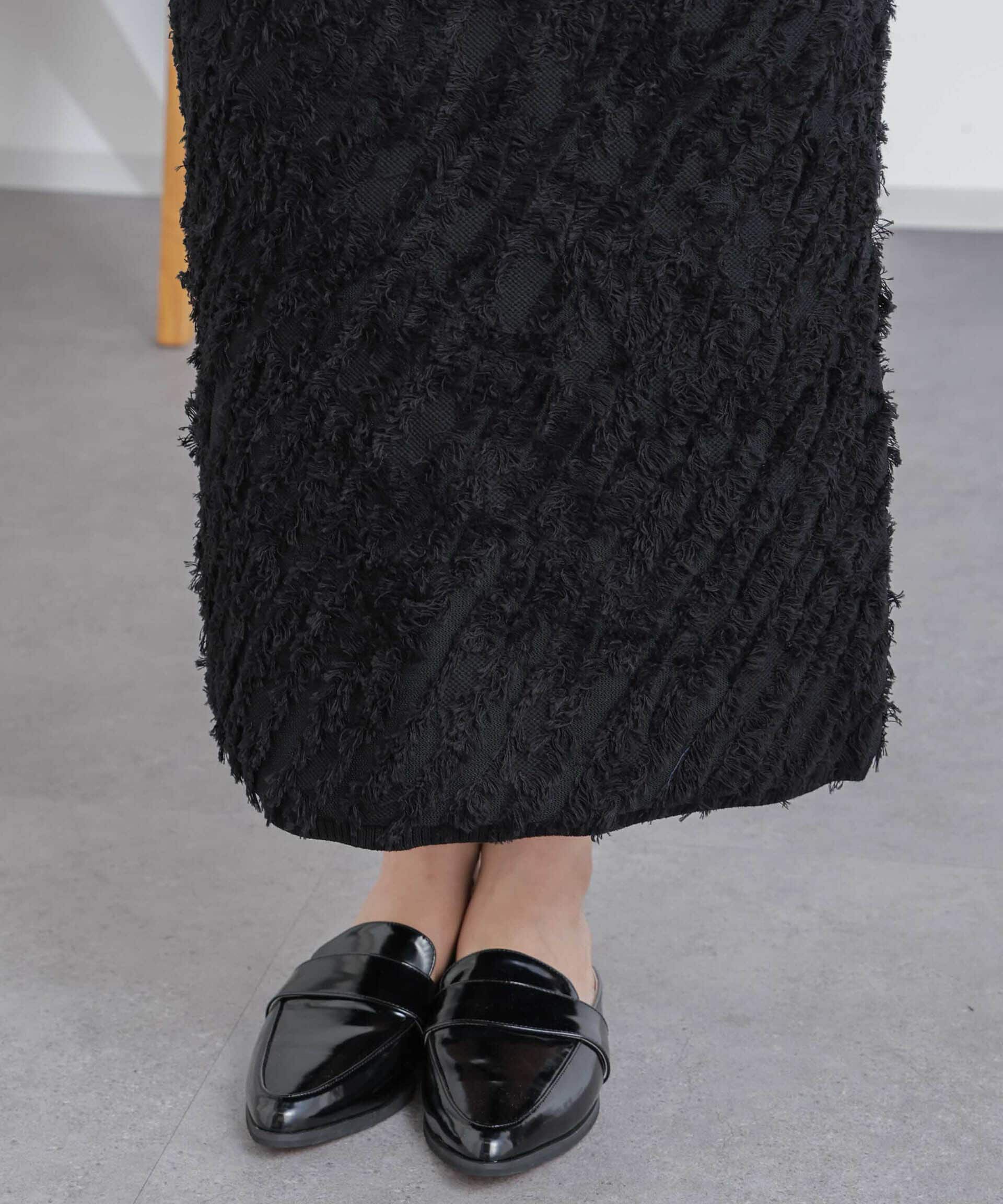 nano･universe「フリンジニットスカート(セットアップ可)」|スカート|