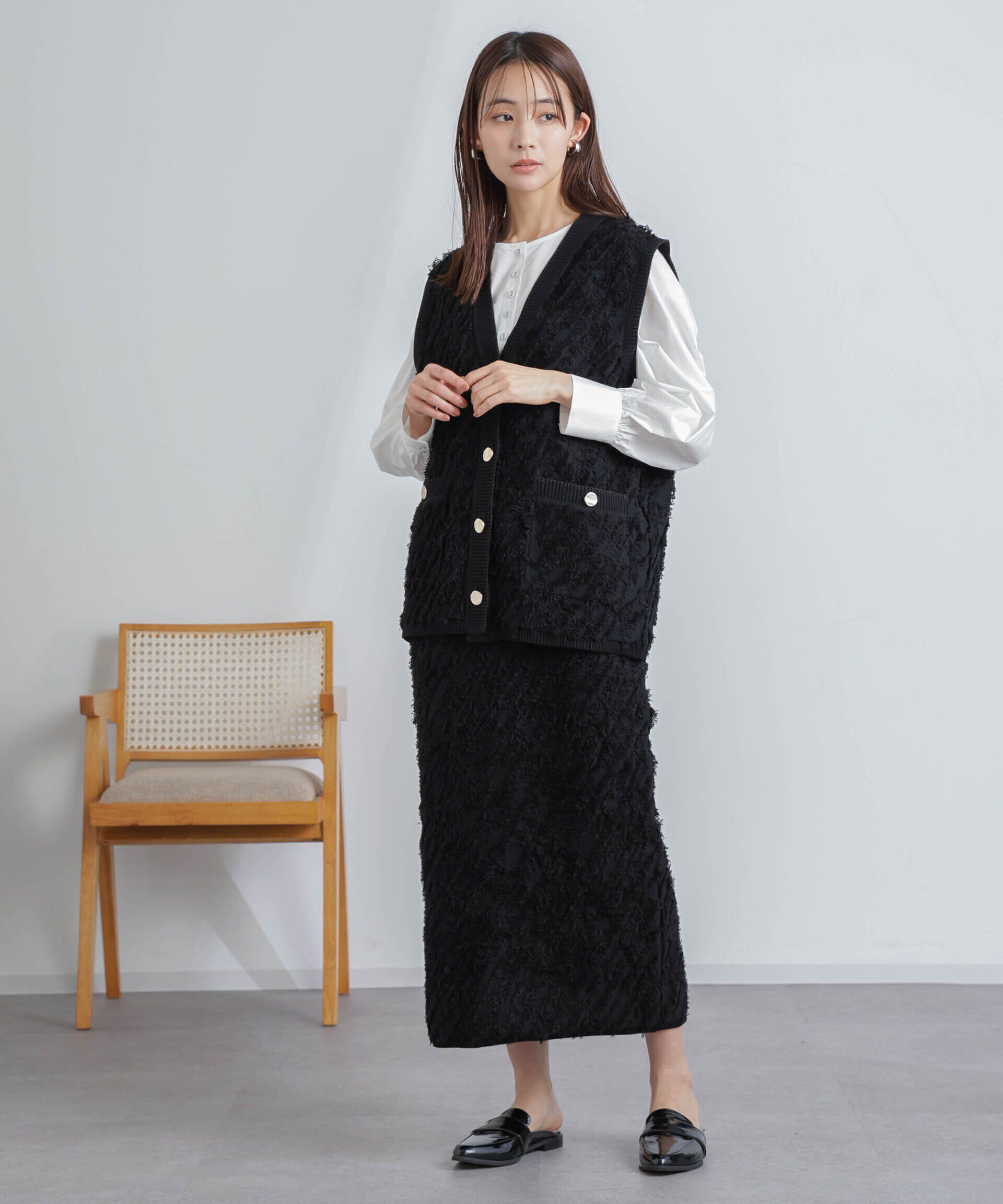 nano･universe「フリンジニットスカート(セットアップ可)」|スカート|