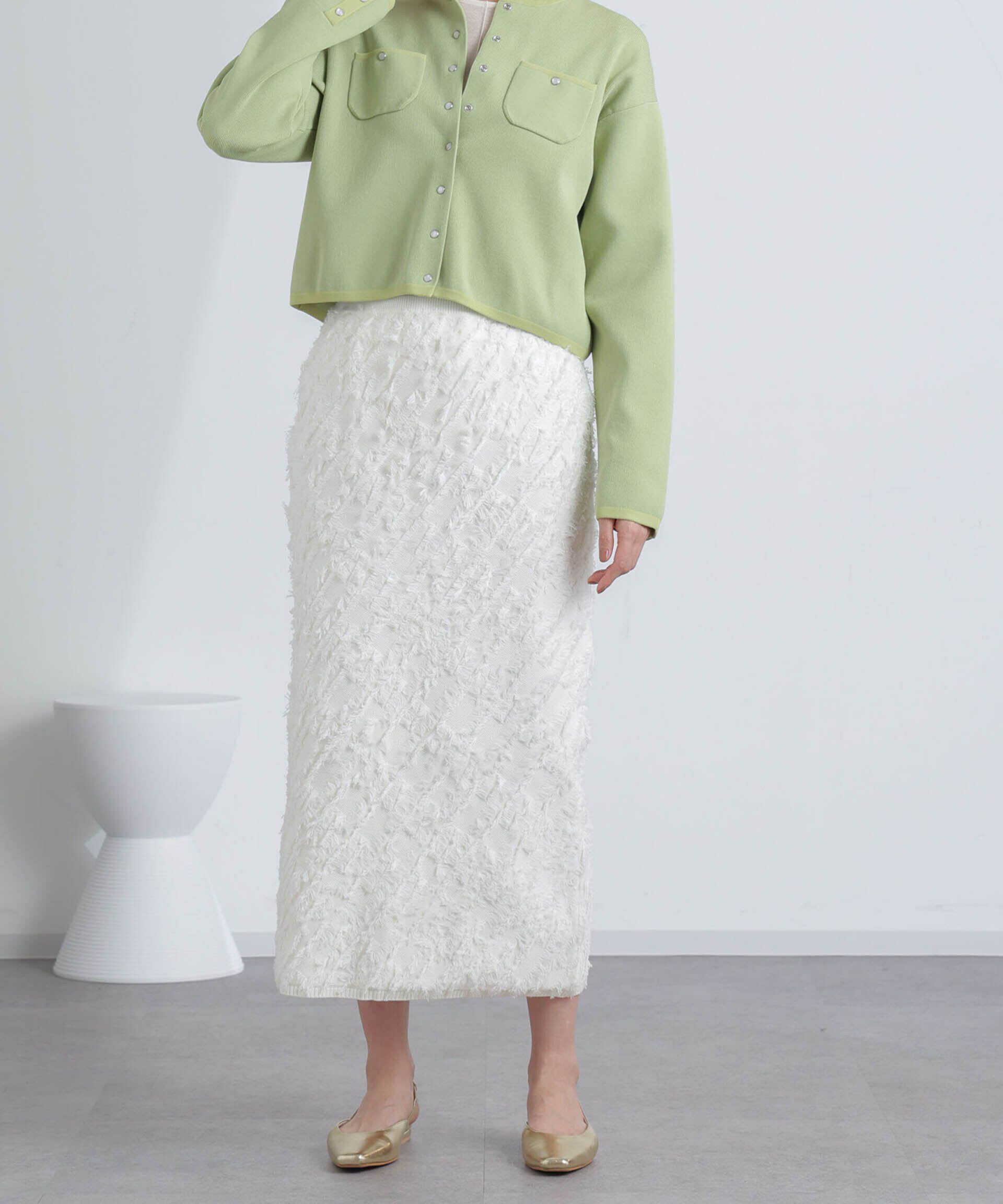 nano･universe「フリンジニットスカート(セットアップ可)」|スカート|