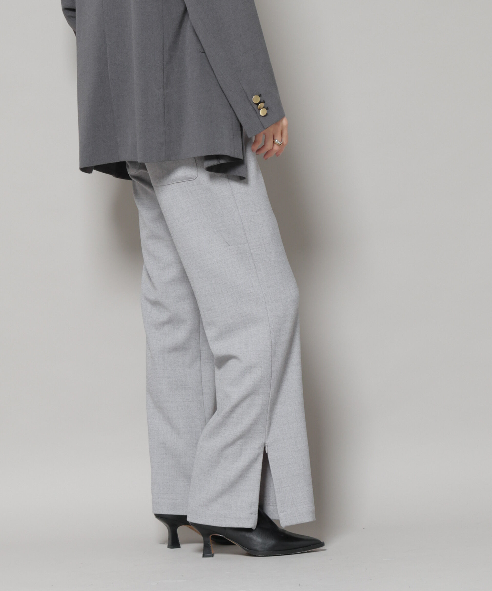 nano･universe「ジップスリットパンツ」|チノ|