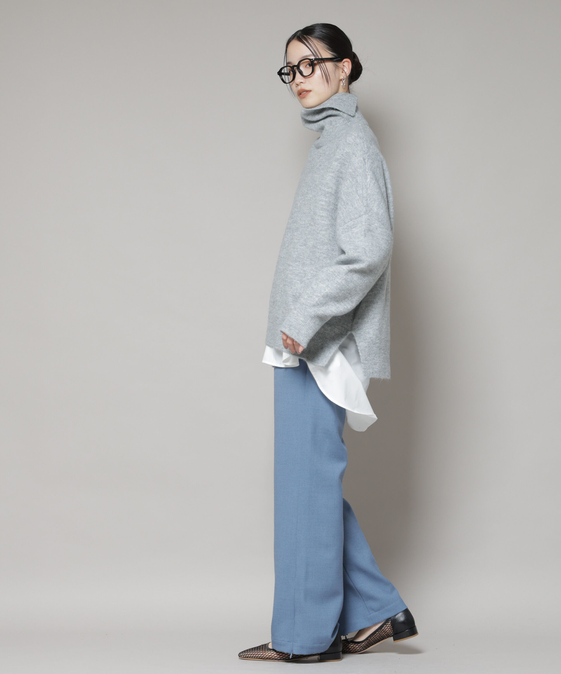 nano･universe「ジップスリットパンツ」|チノ|