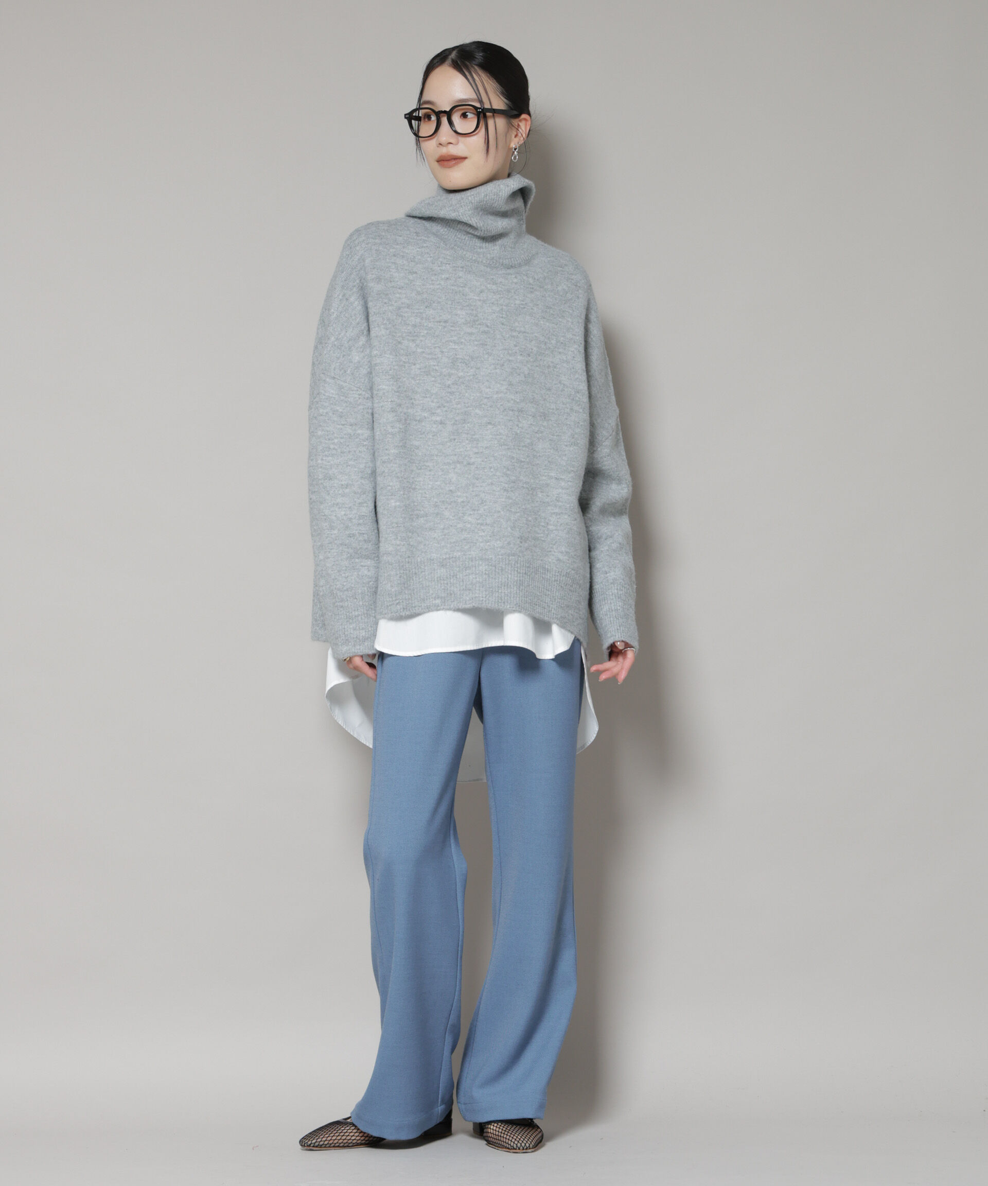 nano･universe「ジップスリットパンツ」|チノ|