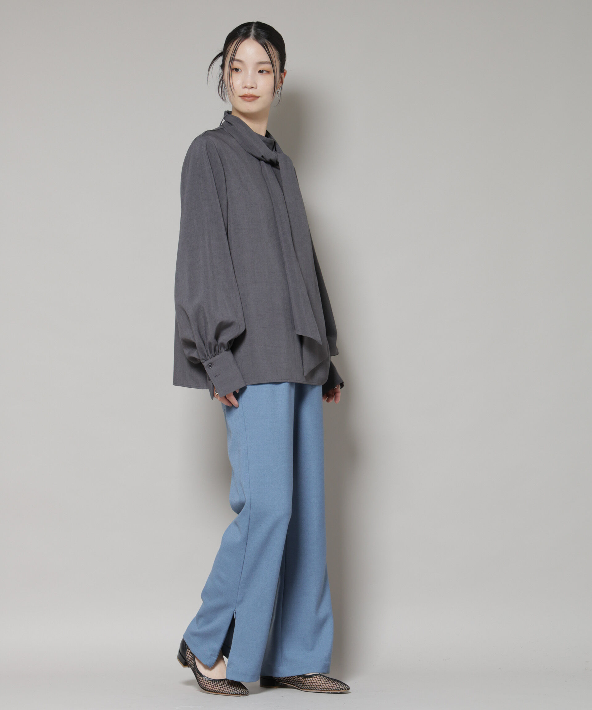 nano･universe「ジップスリットパンツ」|チノ|