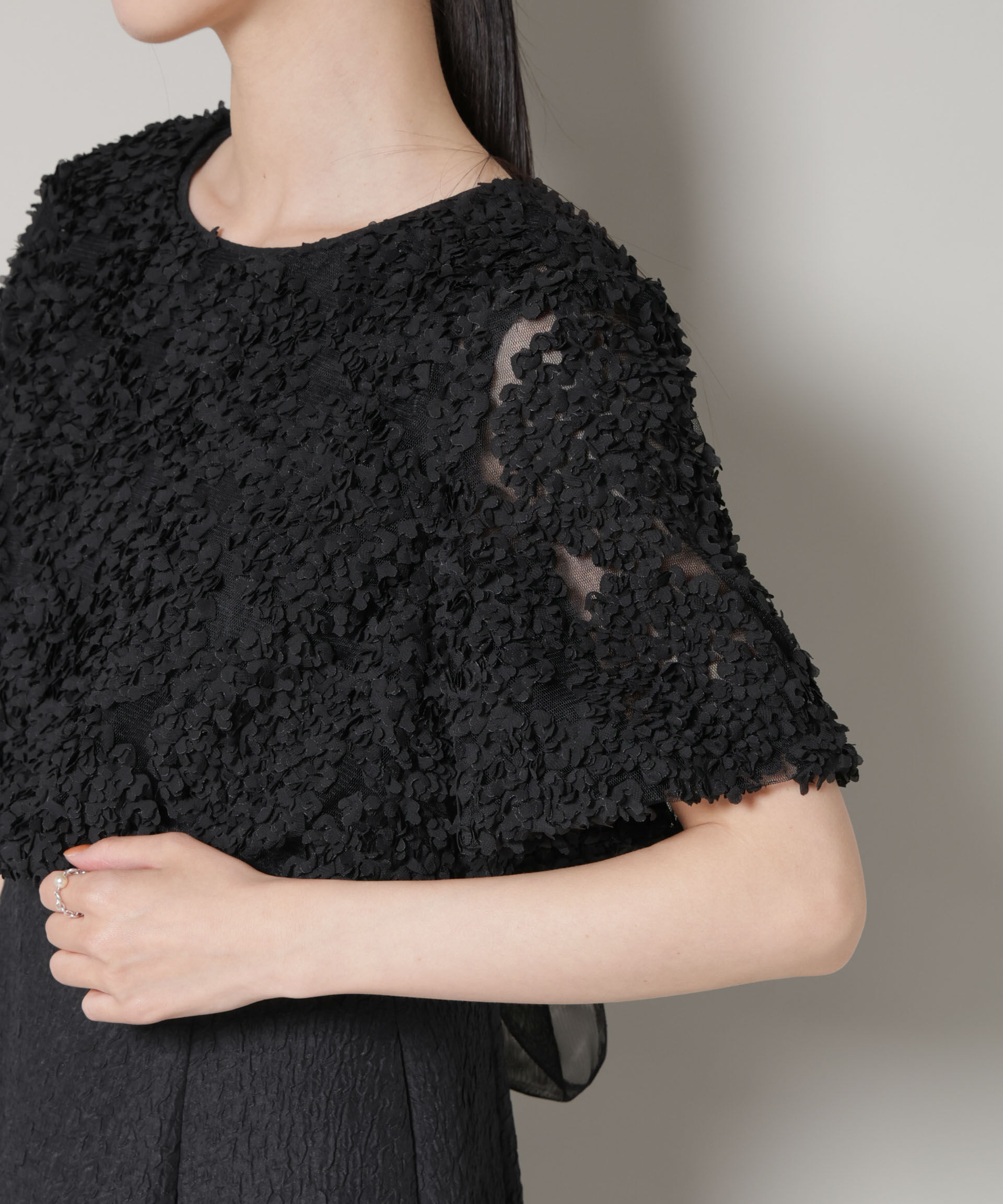 nano･universe「kaene/デザインリボンボレロセットドレス」|ワンピース|