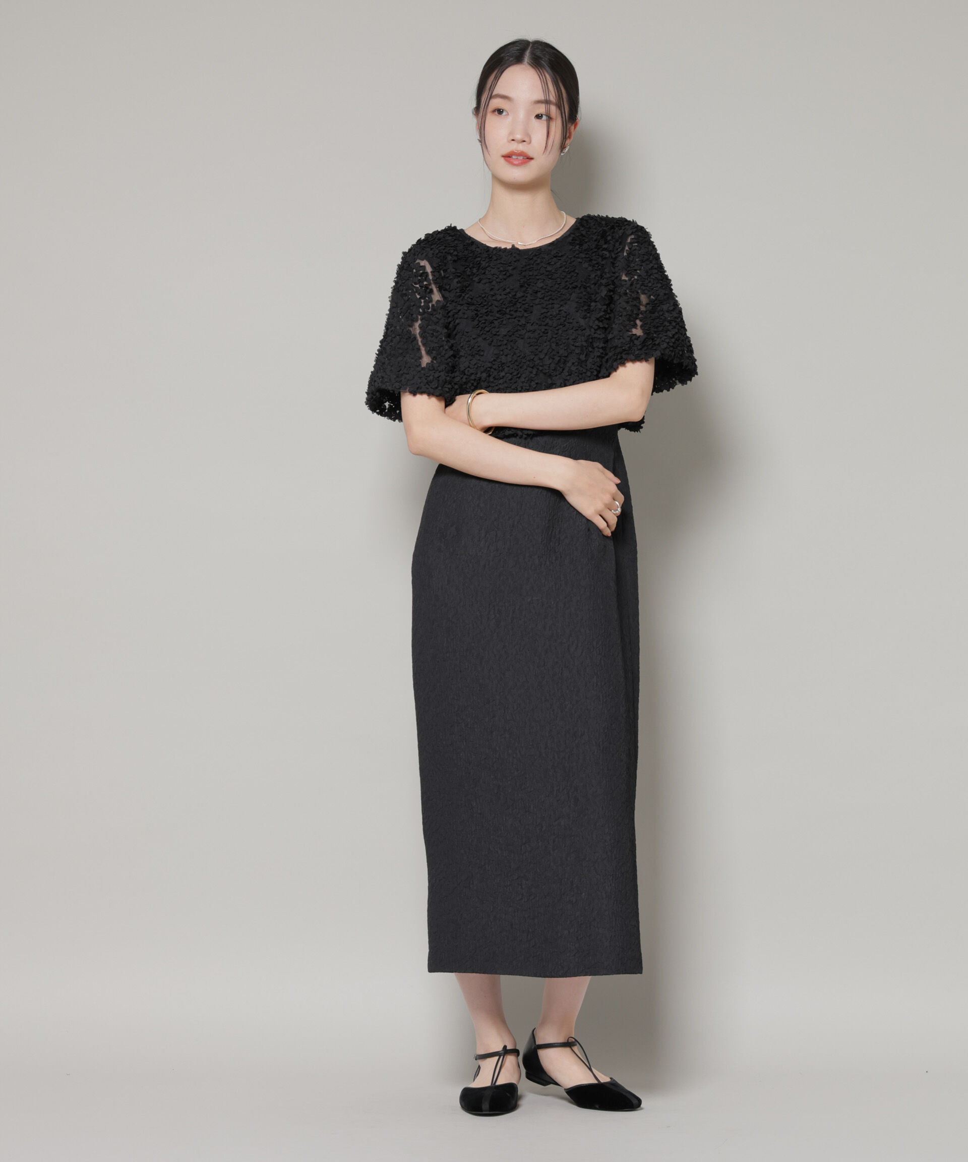 nano･universe「kaene/デザインリボンボレロセットドレス」|ワンピース|