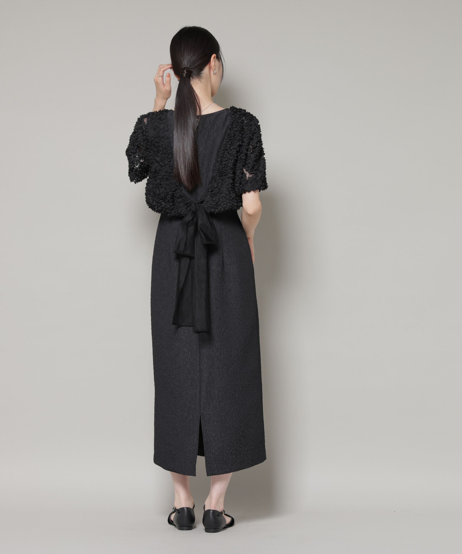 nano･universe「kaene/デザインリボンボレロセットドレス」|ワンピース|