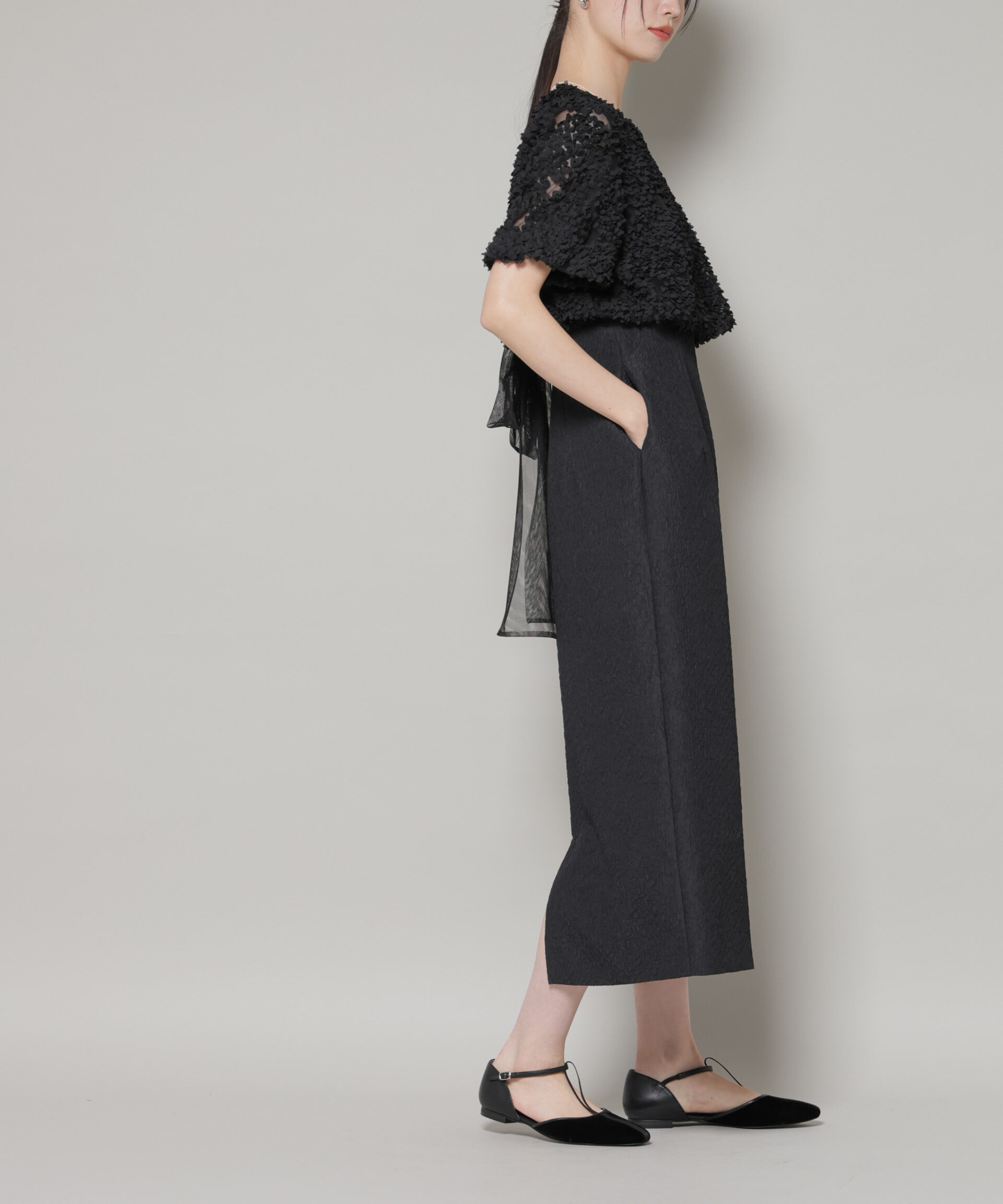 nano･universe「kaene/デザインリボンボレロセットドレス」|ワンピース|