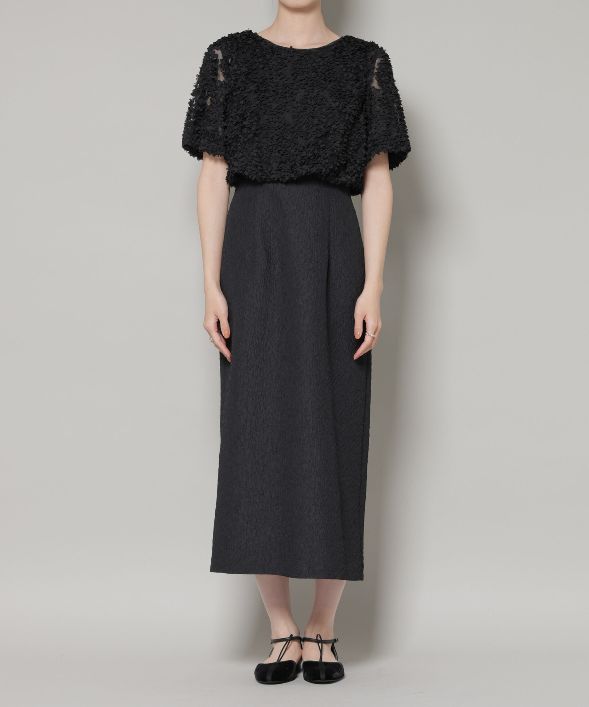 nano･universe「kaene/デザインリボンボレロセットドレス」|ワンピース|