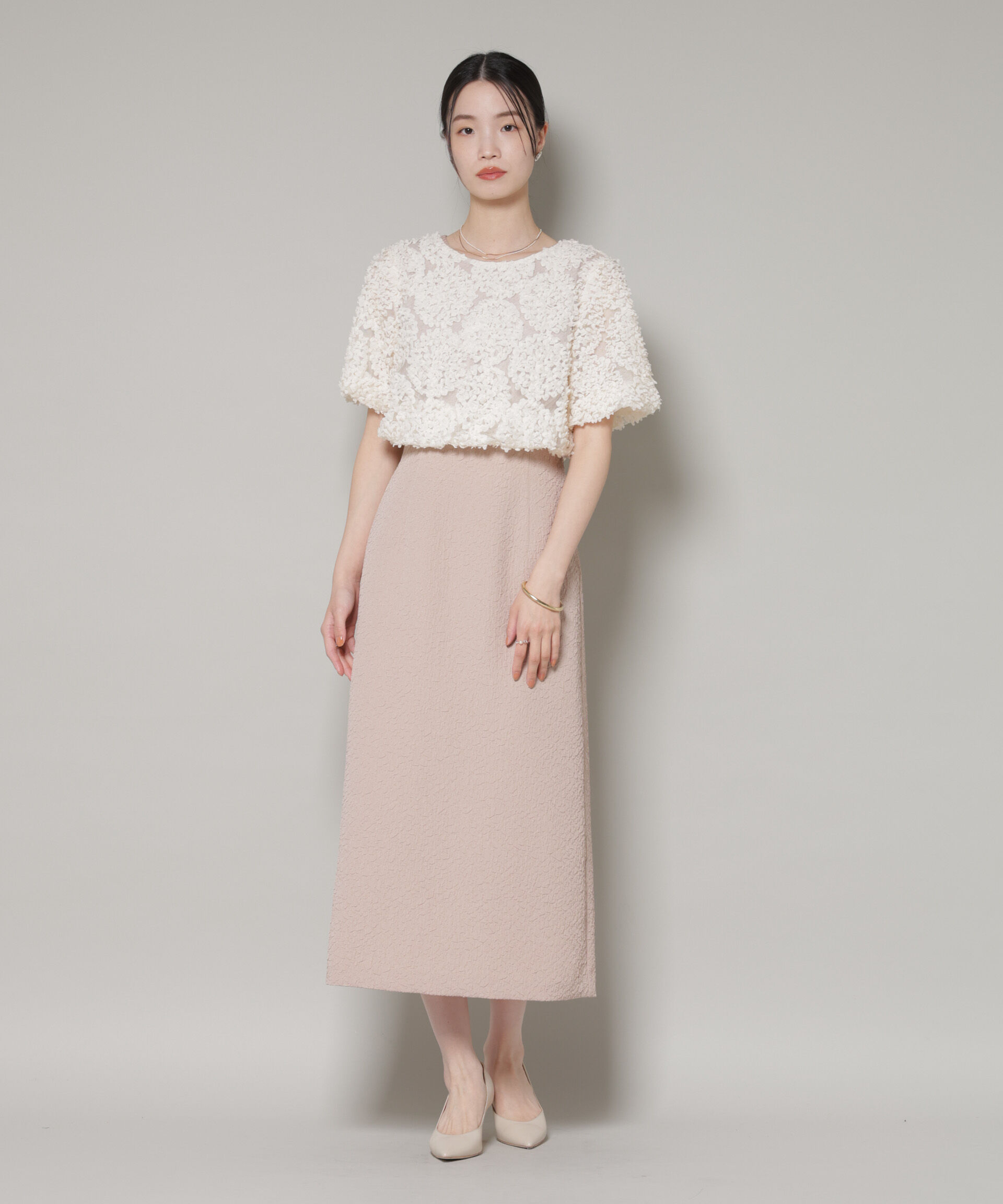 nano･universe「kaene/デザインリボンボレロセットドレス」|ワンピース|