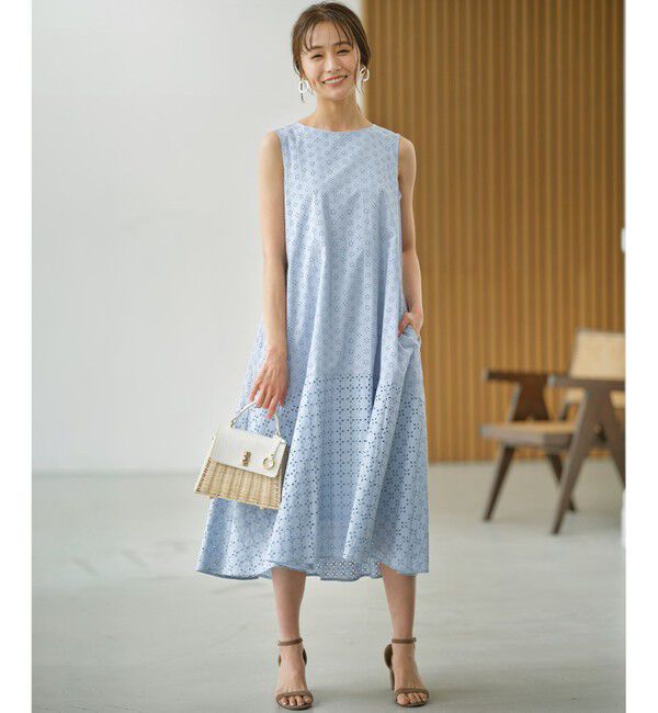 組曲「【WEB限定】エンブロイダリーレース ノースリーブワンピース」|ワンピース|