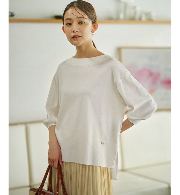 組曲「【WEB限定】セーターマシーン リラクシーニットTシャツ」|Tシャツ・カットソー|アイボリー系