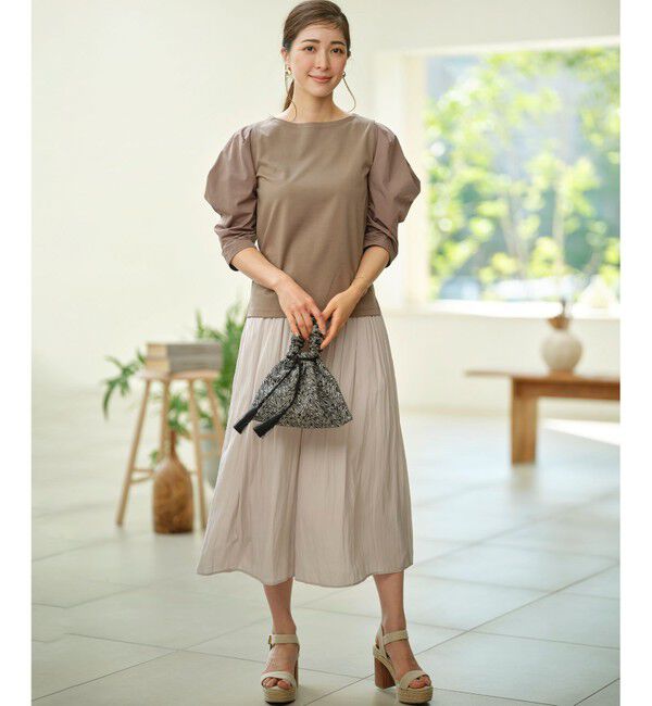 組曲「【秋のNEWカラー追加】ギャザーライトデシン パンツ」|その他|