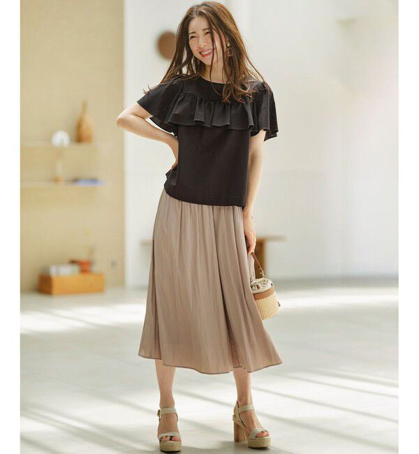 組曲「【秋のNEWカラー追加】ギャザーライトデシン パンツ」|その他|