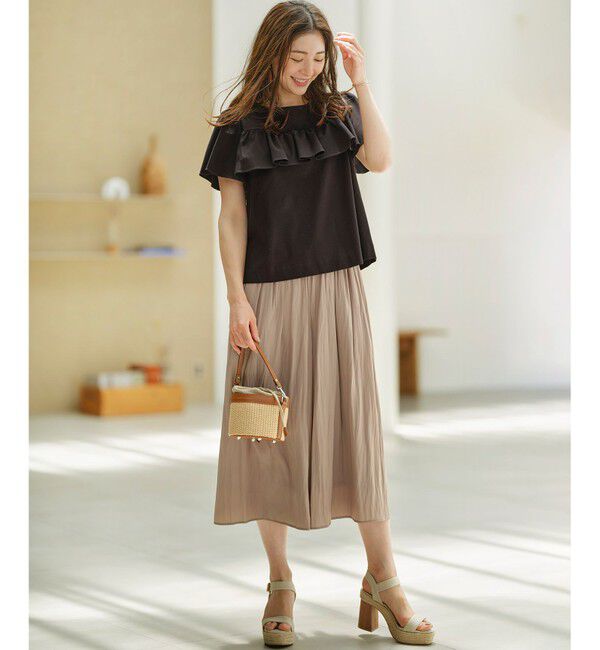 組曲「【秋のNEWカラー追加】ギャザーライトデシン パンツ」|その他|