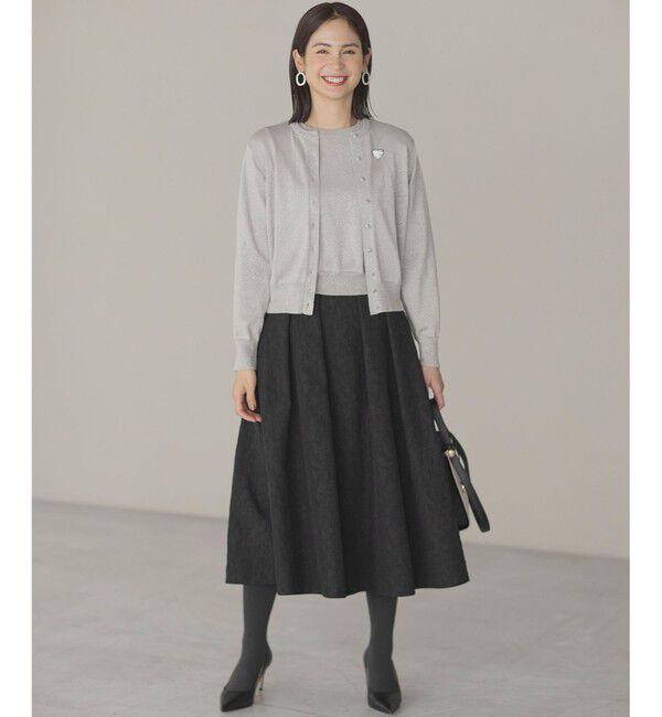 組曲「【WEB限定カラーあり】フラワーラメジャカード フレアスカート」|スカート|