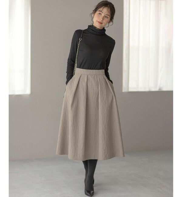 組曲「【WEB限定カラーあり】フラワーラメジャカード フレアスカート」|スカート|