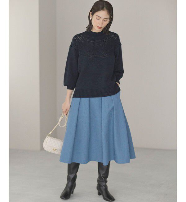 組曲「【WEB限定カラーあり】フラワーラメジャカード フレアスカート」|スカート|